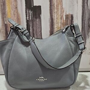 Coach Grey Leather Hobo Bag